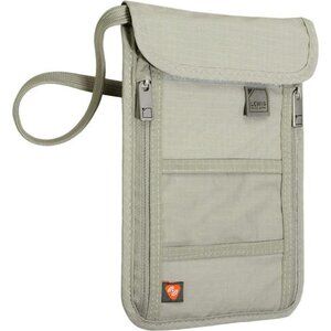 RFID Blocking Stash Neck Wallet, Travel Pouch + Passport Holder